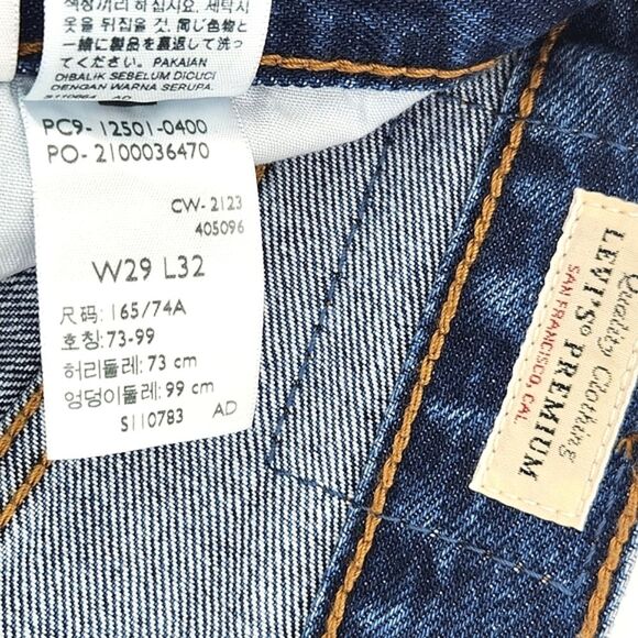 Levis 501 Jeans Womens Size 29x32 Blue Straight Leg Button Fly Rodeo Western - Picture 5 of 11